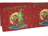 DaDa Bedding Set of 8 Pieces Red Santa Claus Holiday Table Tapestry - 4 Placemats, 2 Table Runners, 2 Throw Pillow Covers (17615) from Tache Home Fashion