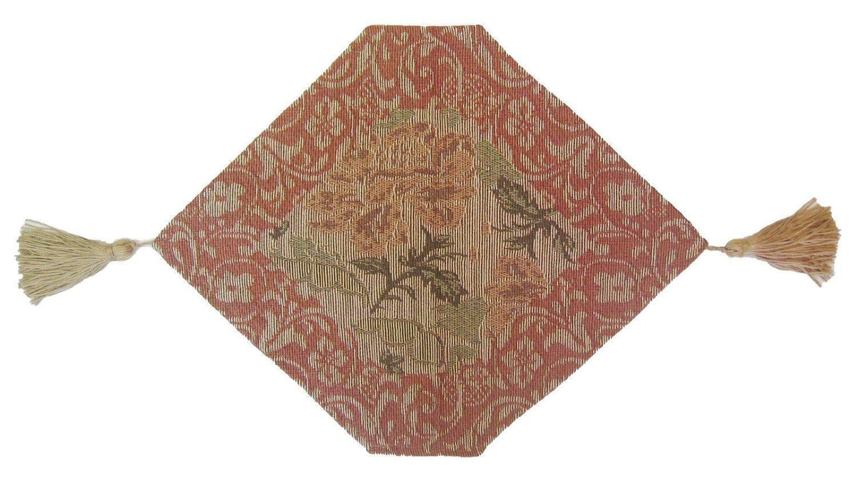 DaDa Bedding Floral Nature Garden Beige Orange Spices Tapestry Table Runner (10072) from DaDalogy Bedding Collection
