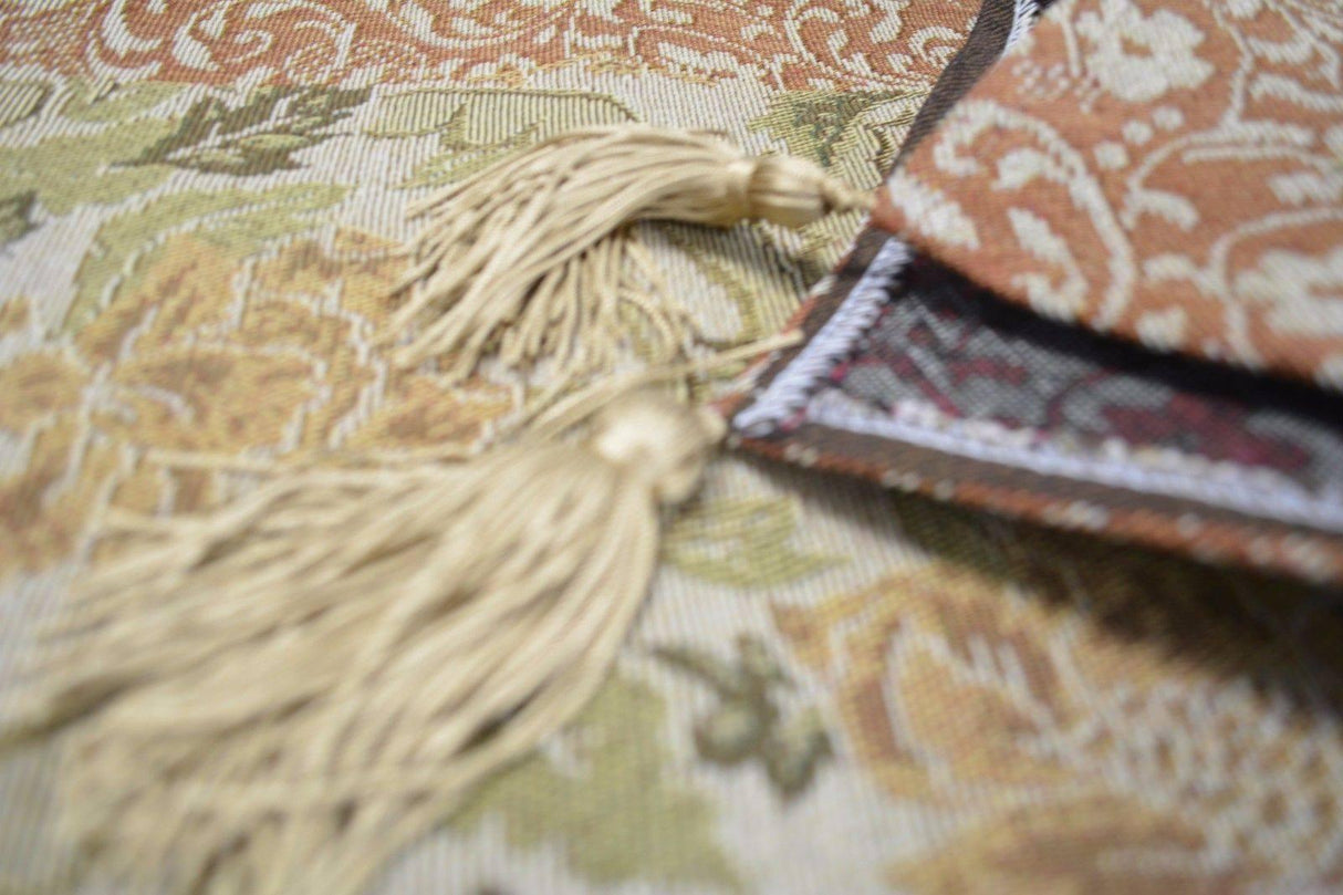 DaDa Bedding Floral Nature Garden Beige Orange Spices Tapestry Table Runner (10072) from DaDalogy Bedding Collection