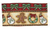 DaDa Bedding Gingerbread Snowman Holiday Woven Tapestry Dining Table Runner (12917) from DaDalogy Bedding Collection