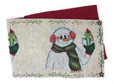 DaDa Bedding Magical Snowman Holiday Woven Tapestry Dining Table Runner (9733) from DaDalogy Bedding Collection