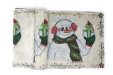 DaDa Bedding Magical Snowman Holiday Woven Tapestry Dining Table Runner (9733) from DaDalogy Bedding Collection