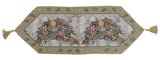 DaDa Bedding Rustic Floral Bouquet Lights Holiday Tapestry Dining Table Runner (6068) from DaDalogy Bedding Collection