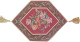 DaDa Bedding Romantic Floral Field of Roses Burgundy Red Tapestry Table Runner (5594) from DaDalogy Bedding Collection