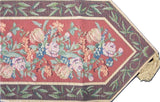 DaDa Bedding Romantic Floral Field of Roses Burgundy Red Tapestry Table Runner (5594) from DaDalogy Bedding Collection