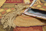 DaDa Bedding Set of 3-Pieces - Smell of Coffee Café Cup Orange Brown Woven Tapestry Dining Table Runners (9912) from DaDalogy Bedding Collection