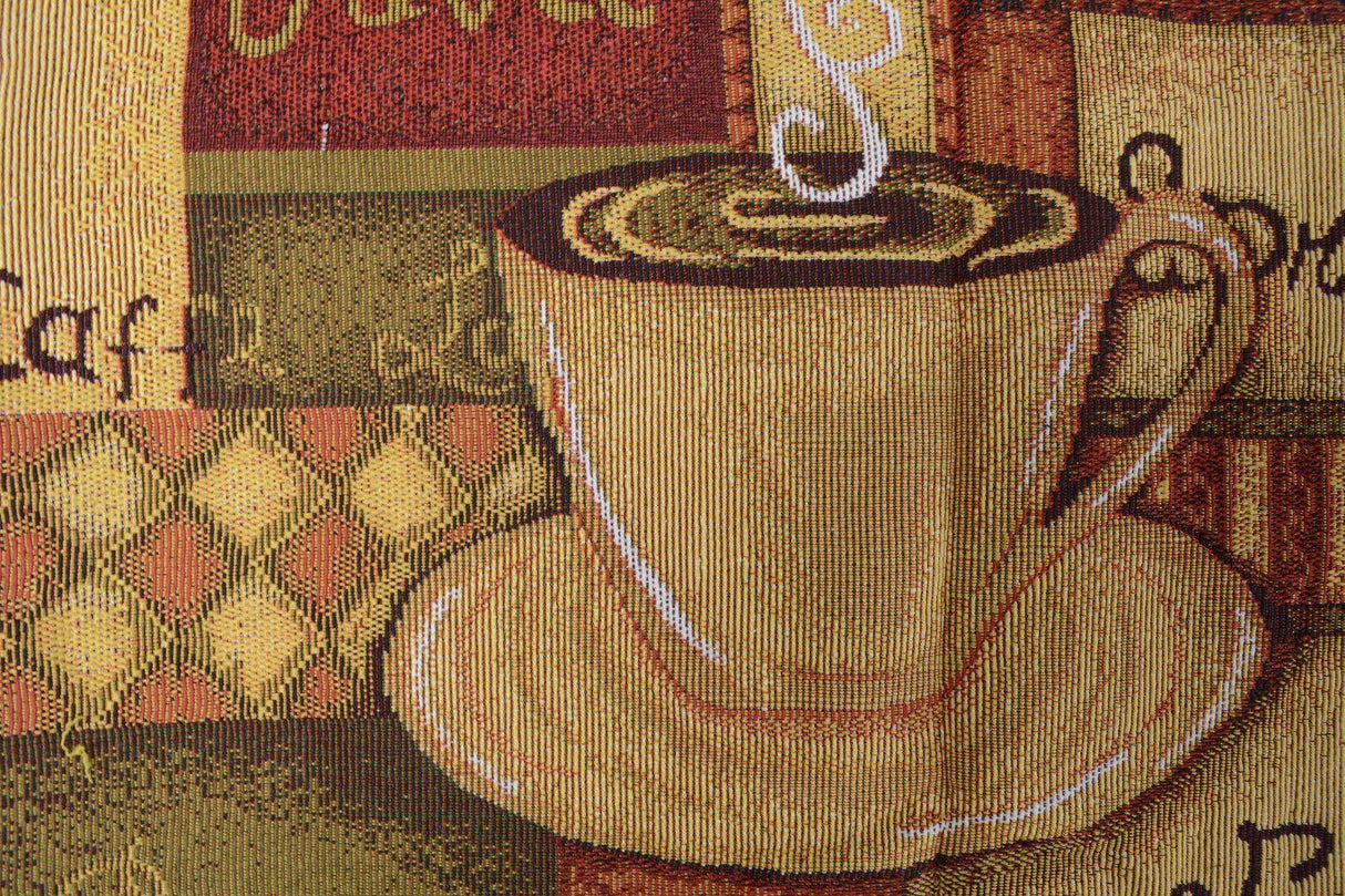 DaDa Bedding Smell of Coffee Cup Latte Java Brown Tapestry Table Runner Cloth (9912) from DaDalogy Bedding Collection