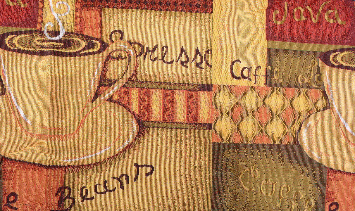 DaDa Bedding Smell of Coffee Cup Latte Java Brown Tapestry Table Runner Cloth (9912) from DaDalogy Bedding Collection