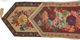 DaDa Bedding Breath of Spring Colorful Floral Beige Brown Tapestry Dining Table Runner (3089) from DaDalogy Bedding Collection