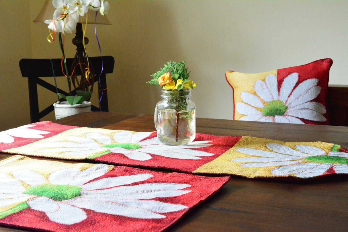 Tache Loves Me Not Daisy Tapestry Table Runner (9046)
