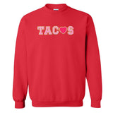 Tacos Letter Patch Crewneck Sweatshirt from United Monograms