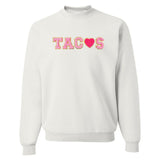 Tacos Letter Patch Crewneck Sweatshirt from United Monograms