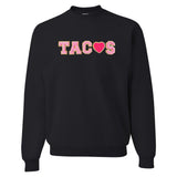 Tacos Letter Patch Crewneck Sweatshirt from United Monograms