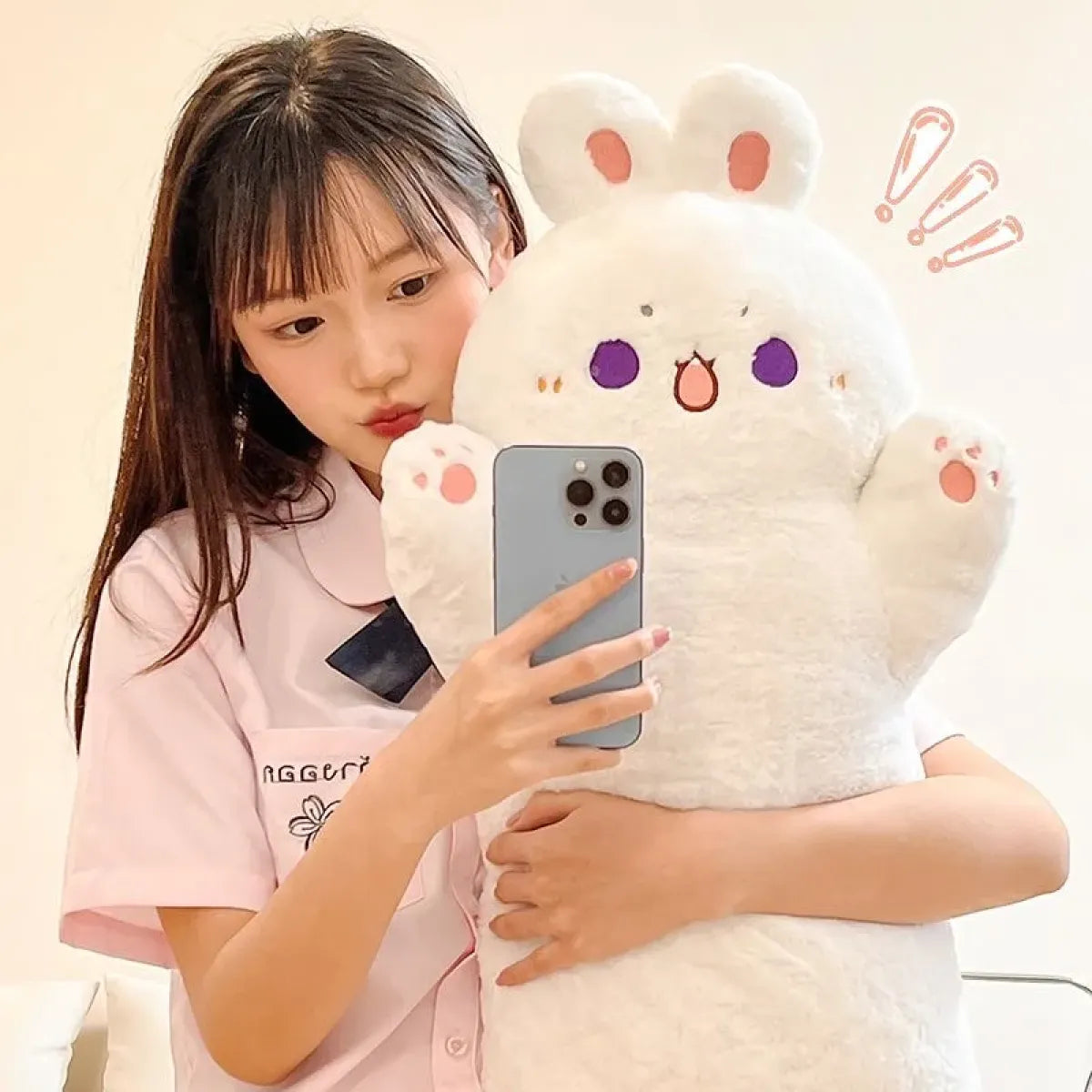 Kawaii Taiyaki Cat Plush Pillow – 80cm Soft Stuffed Animal from Kawaii Stop
