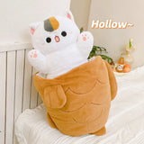 Kawaii Taiyaki Cat Plush Pillow – 80cm Soft Stuffed Animal from Kawaii Stop