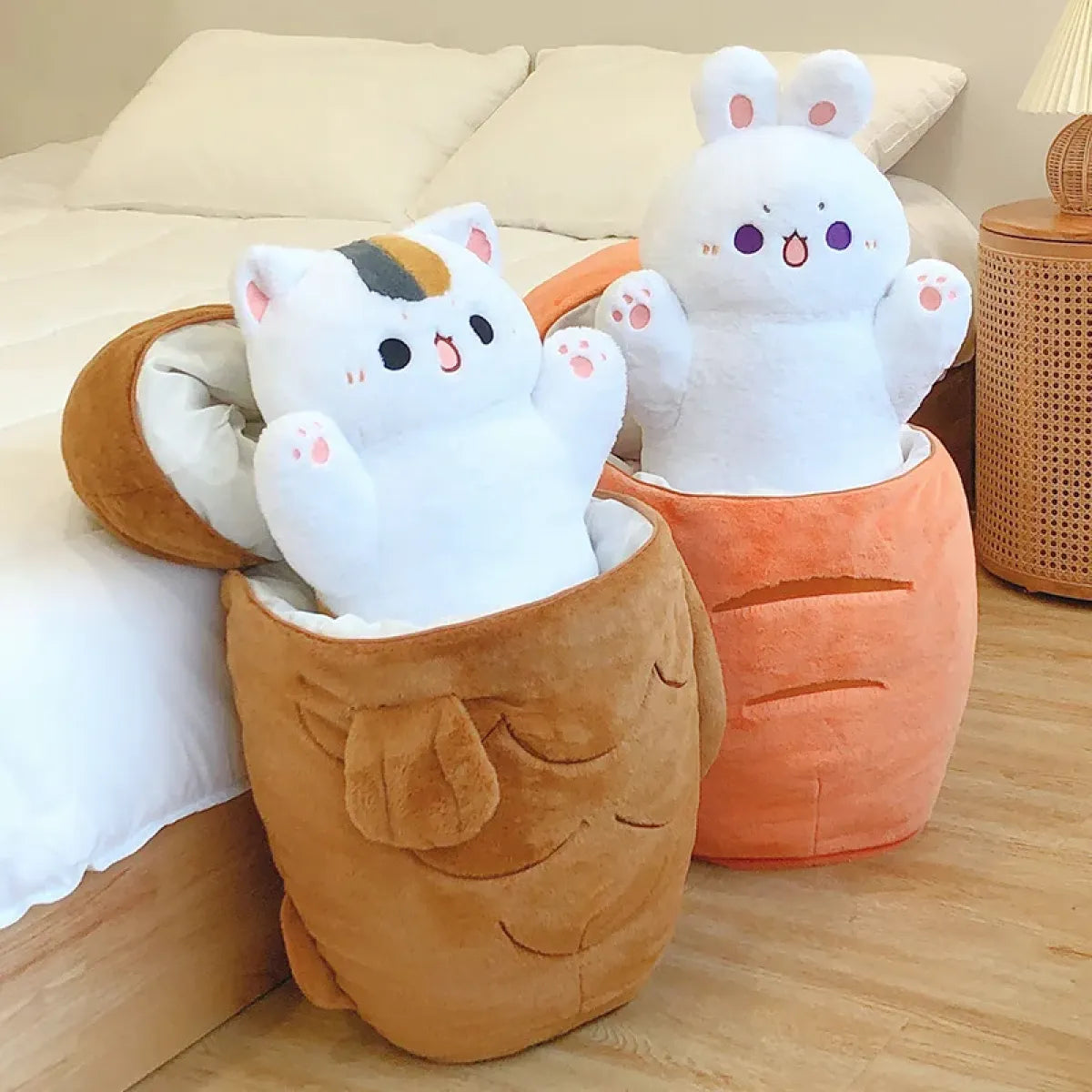 Kawaii Taiyaki Cat Plush Pillow – 80cm Soft Stuffed Animal from Kawaii Stop