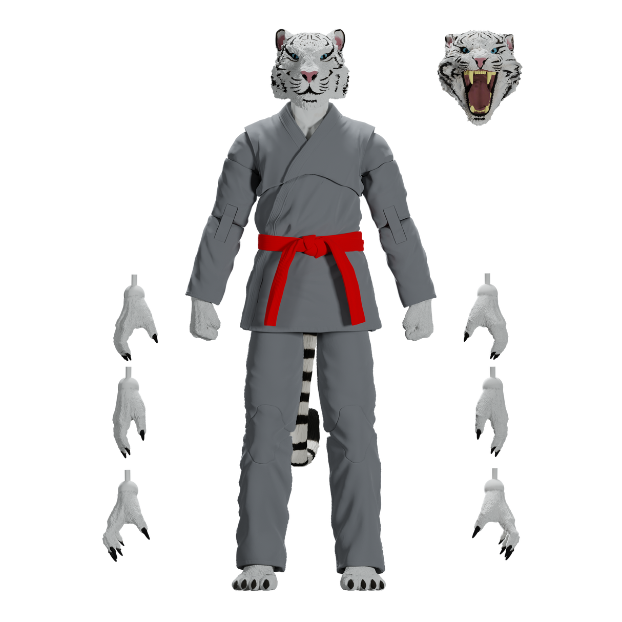 Zoo Jitsu Fighters Taj the White Tiger Action Figure from Icon Heroes