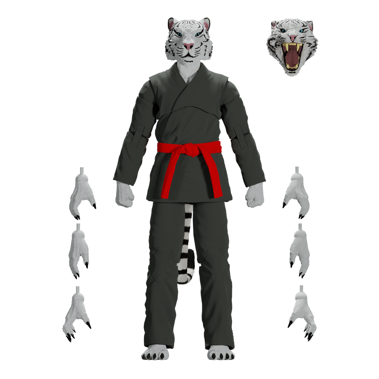 Zoo Jitsu Fighters Taj the White Tiger Action Figure from Icon Heroes