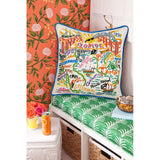 Tampa - St. Pete, FL Hand-Embroidered Pillow from Quirks!