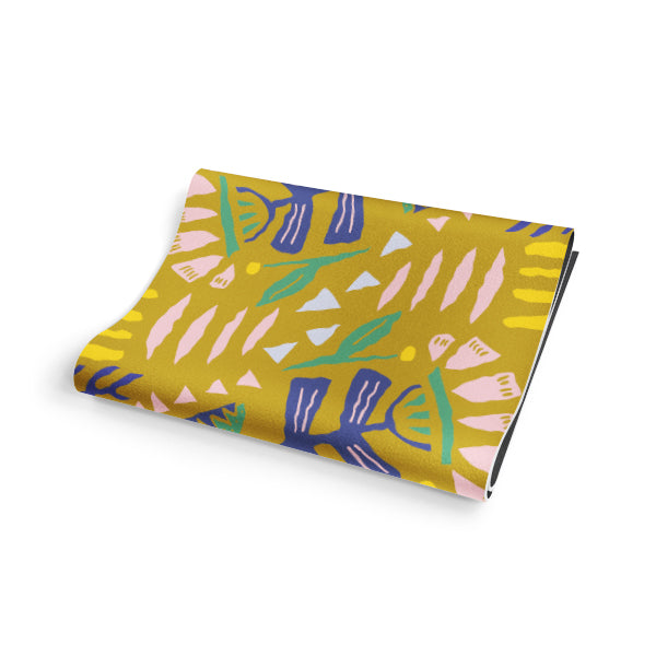 Yoga Mat | 6mm Thick | Tan | Non-Slip | Eco Friendly | Yune Yoga | Leah Duncan Hamsa from Yune Yoga