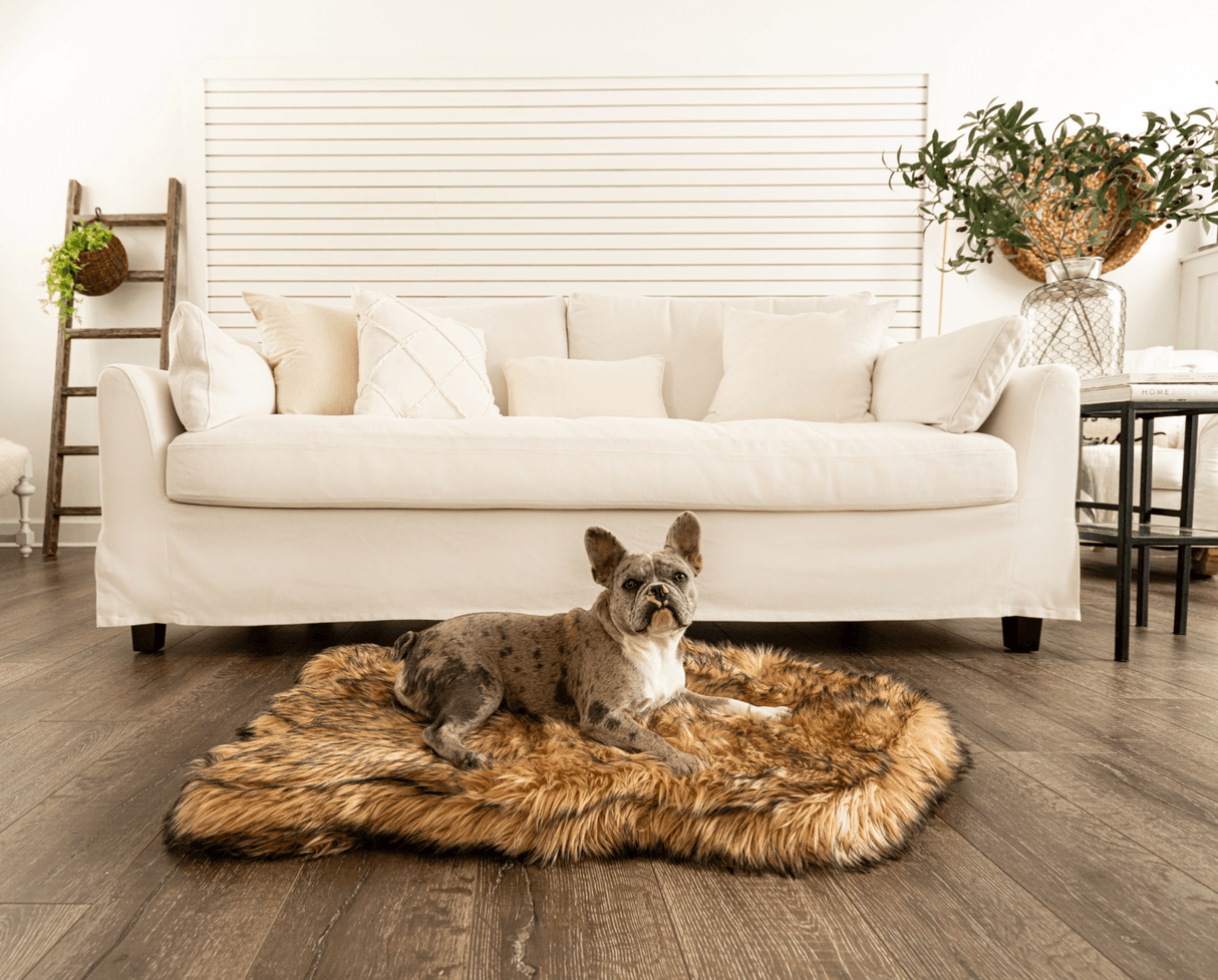 PupRug by Paw.com™ Faux Fur Orthopedic Dog Bed - Curve Sable Tan from Paw.com