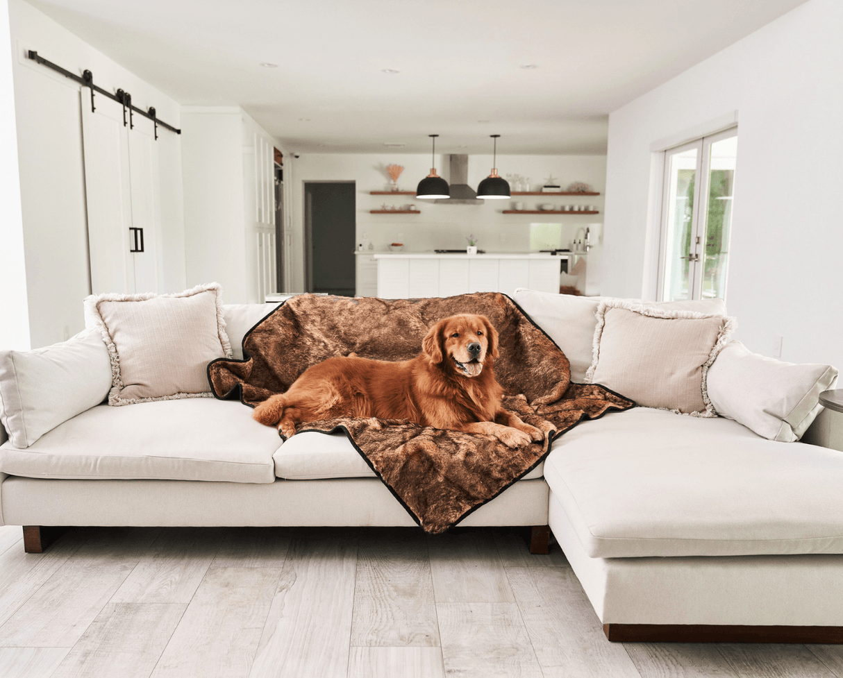 PupProtector™ Summer Short Fur Waterproof Throw Blanket - Sable Tan from Paw.com