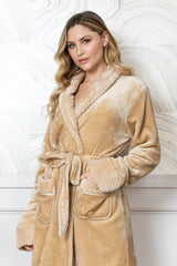 Women's Ultra Soft Fleece Bathrobe From Lotus Linen