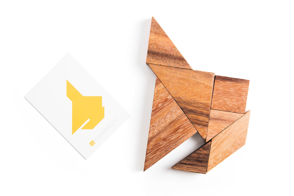 Tangram Puzzle - two sets with 65 challenge cards from Kubiya Games