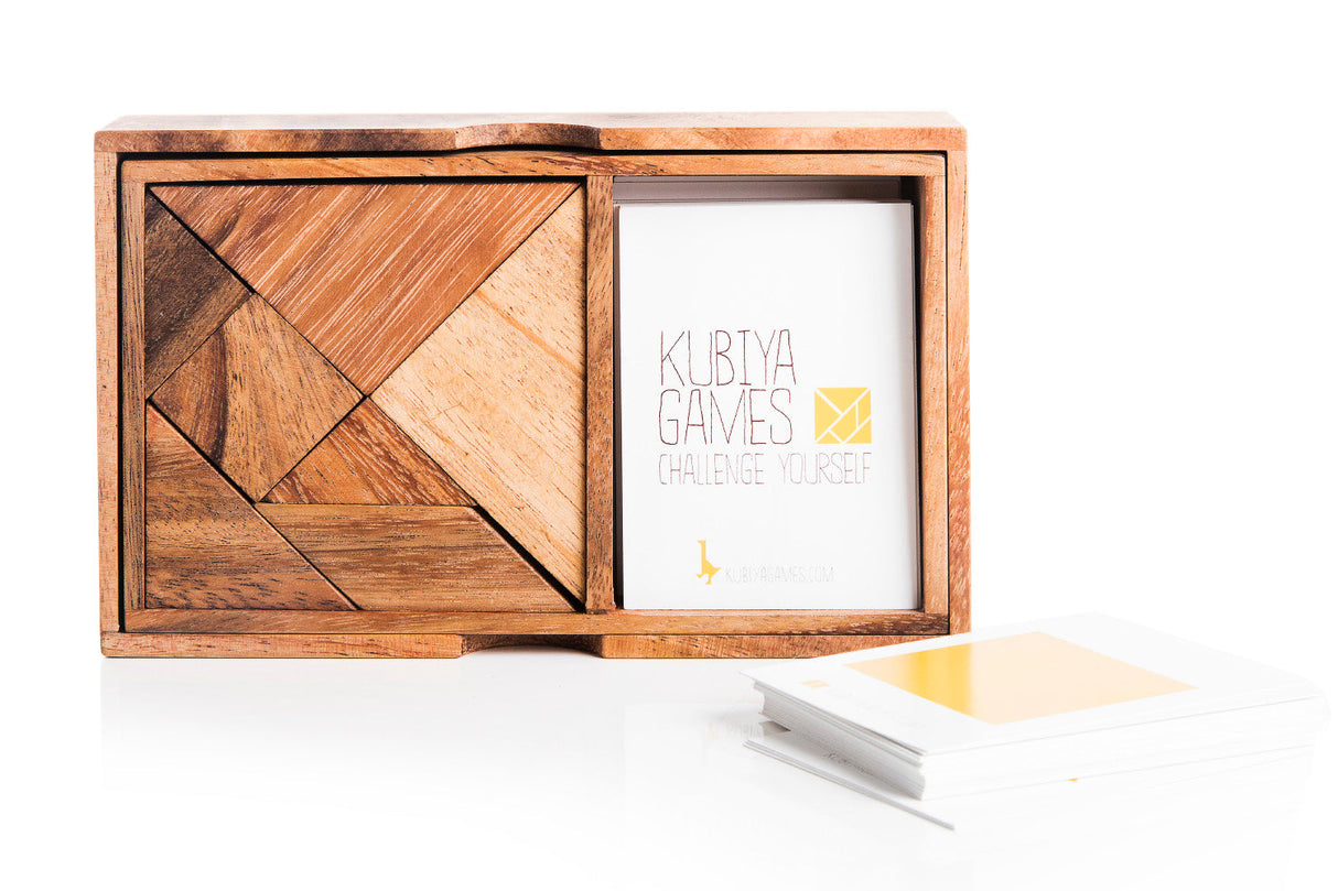 Tangram Puzzle - two sets with 65 challenge cards from Kubiya Games
