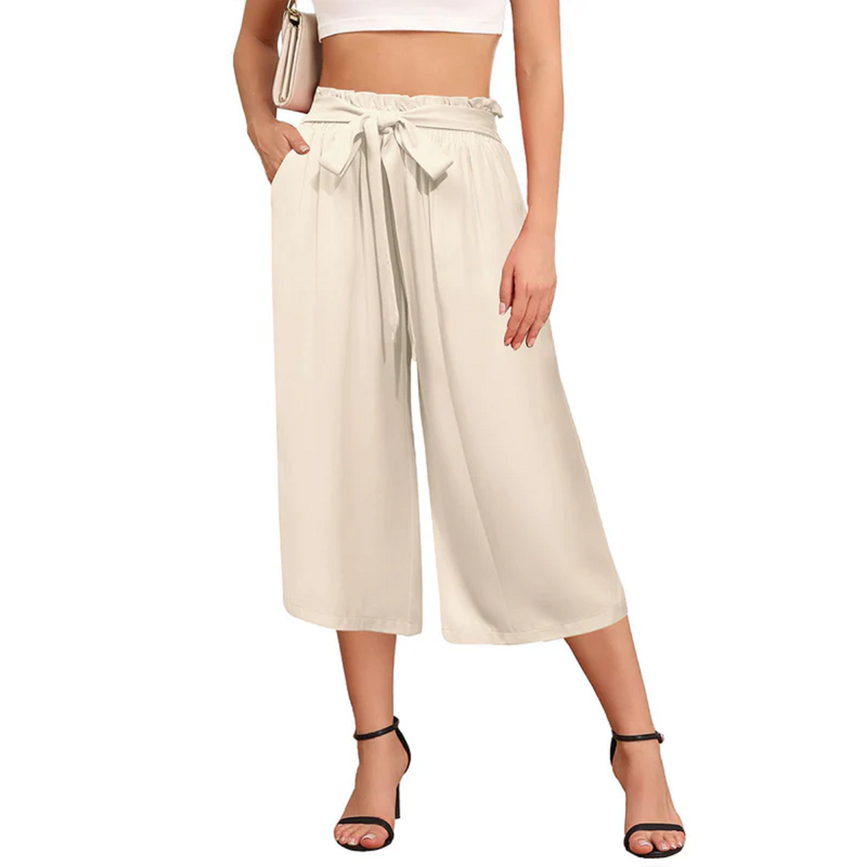 Cream Flowy Pants From Toodle Treasures