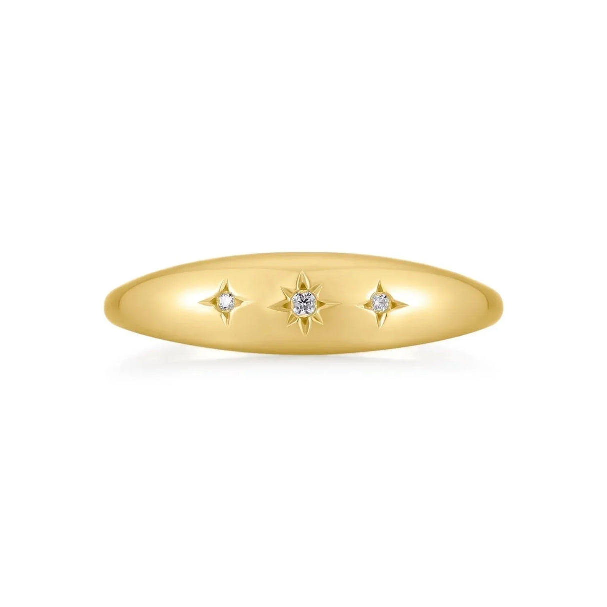 Tapered CZ Studded Galaxy Ring from eklexic