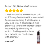 Tattoo Oil, Natural Tattoo Aftercare from Ora's Amazing Herbal
