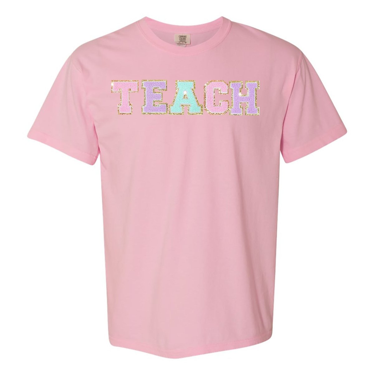 'Teach' Letter Patch T-Shirt from United Monograms