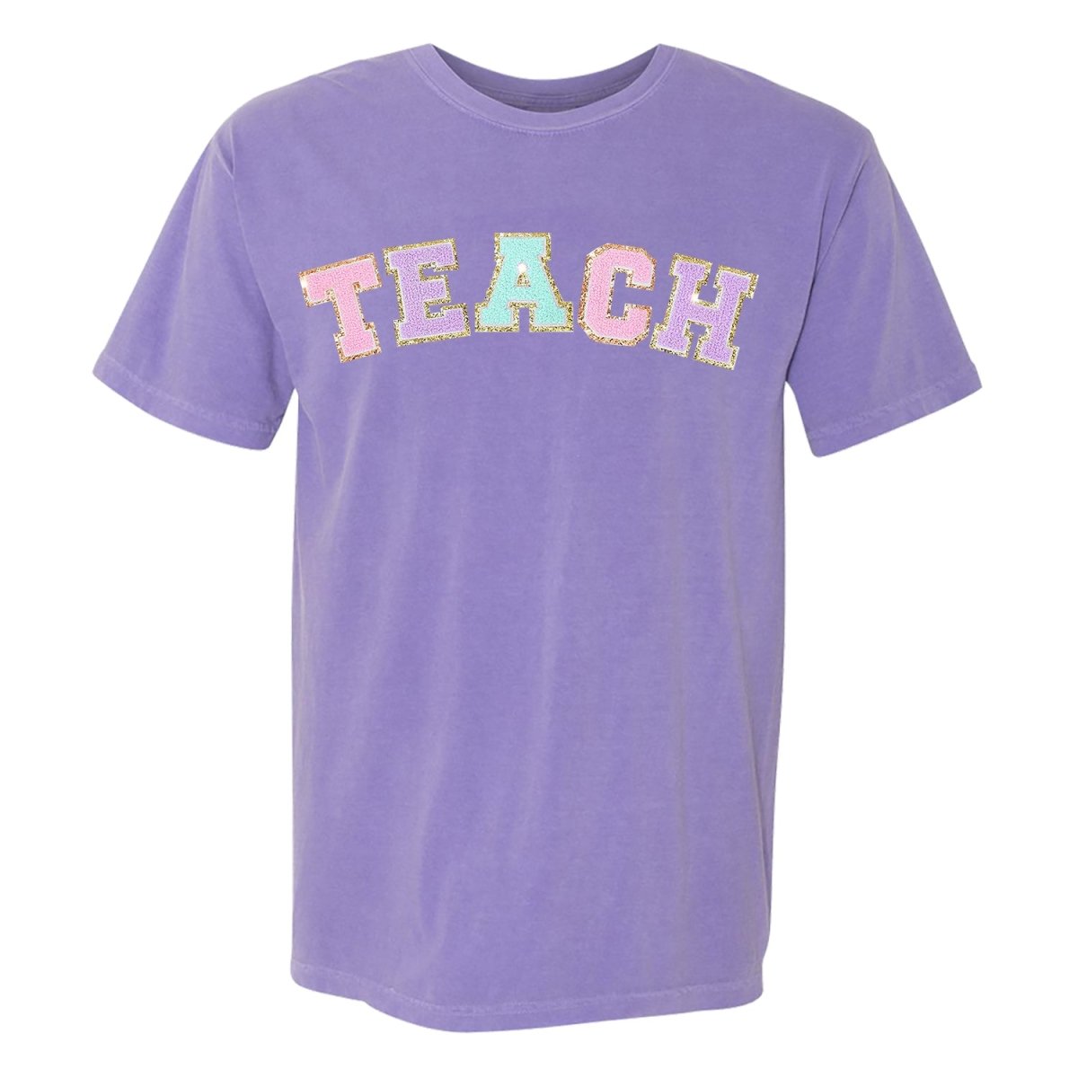 'Teach' Letter Patch T-Shirt from United Monograms