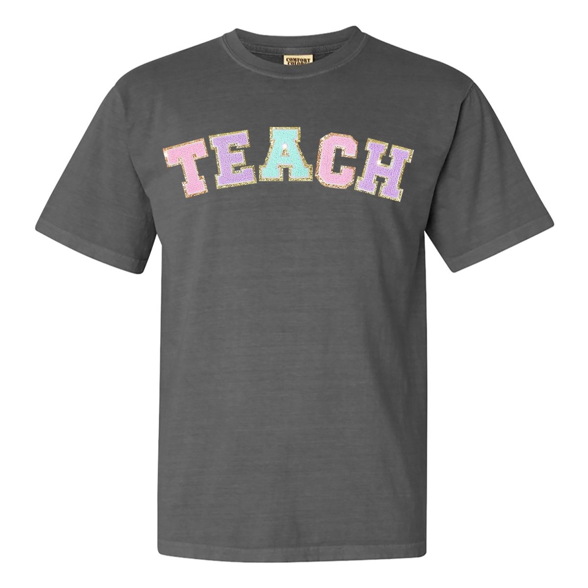 'Teach' Letter Patch T-Shirt from United Monograms