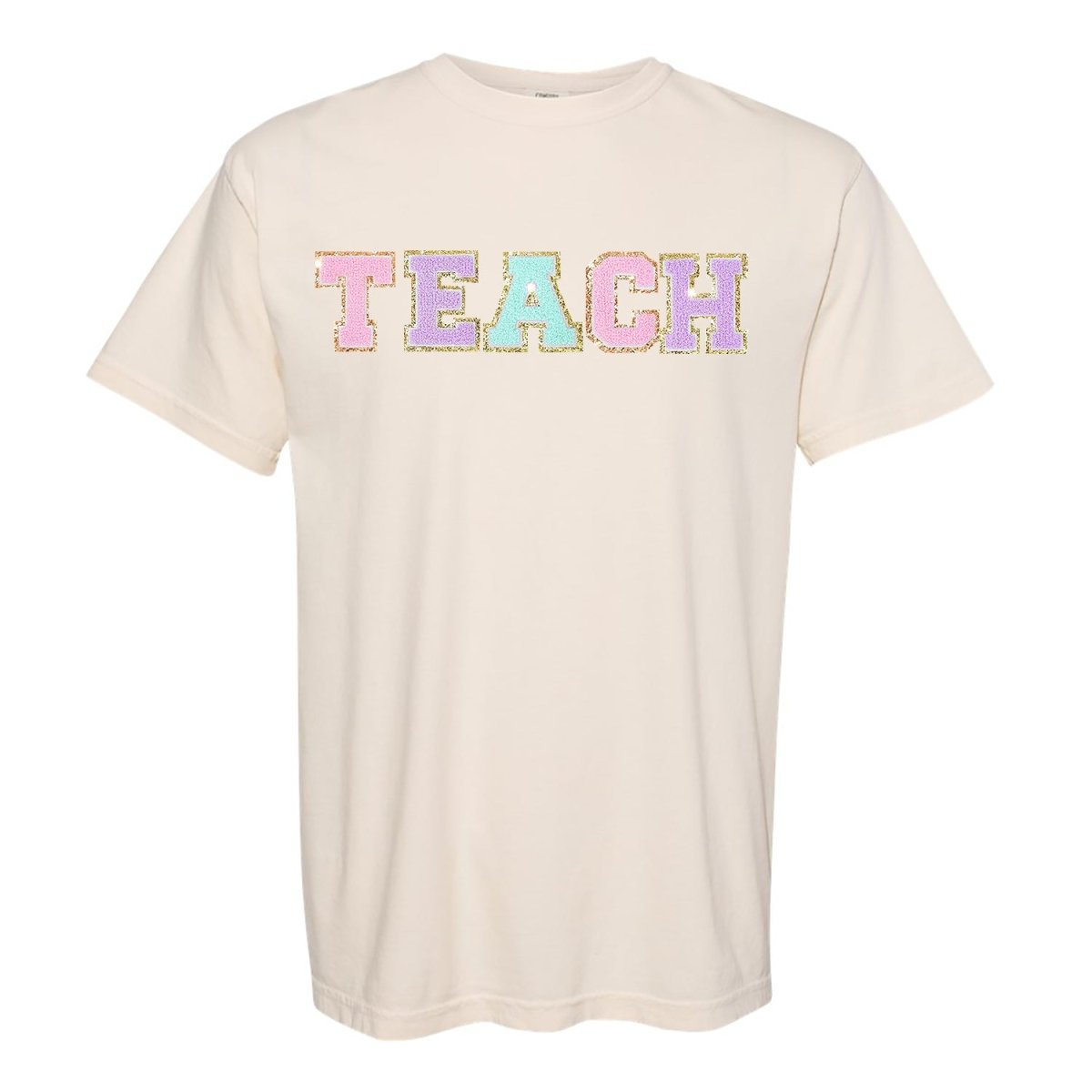 'Teach' Letter Patch T-Shirt from United Monograms