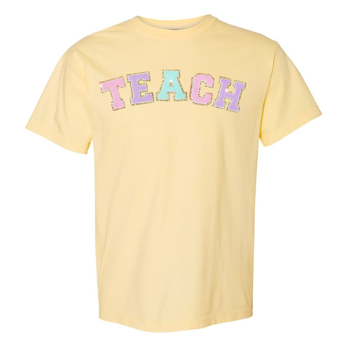 'Teach' Letter Patch T-Shirt from United Monograms