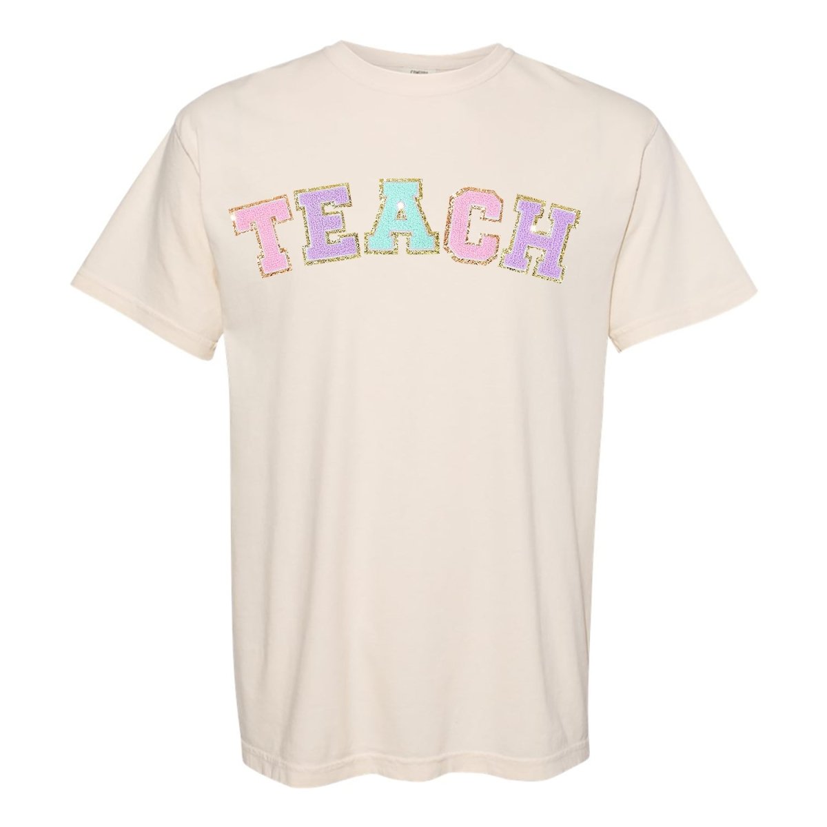 'Teach' Letter Patch T-Shirt from United Monograms