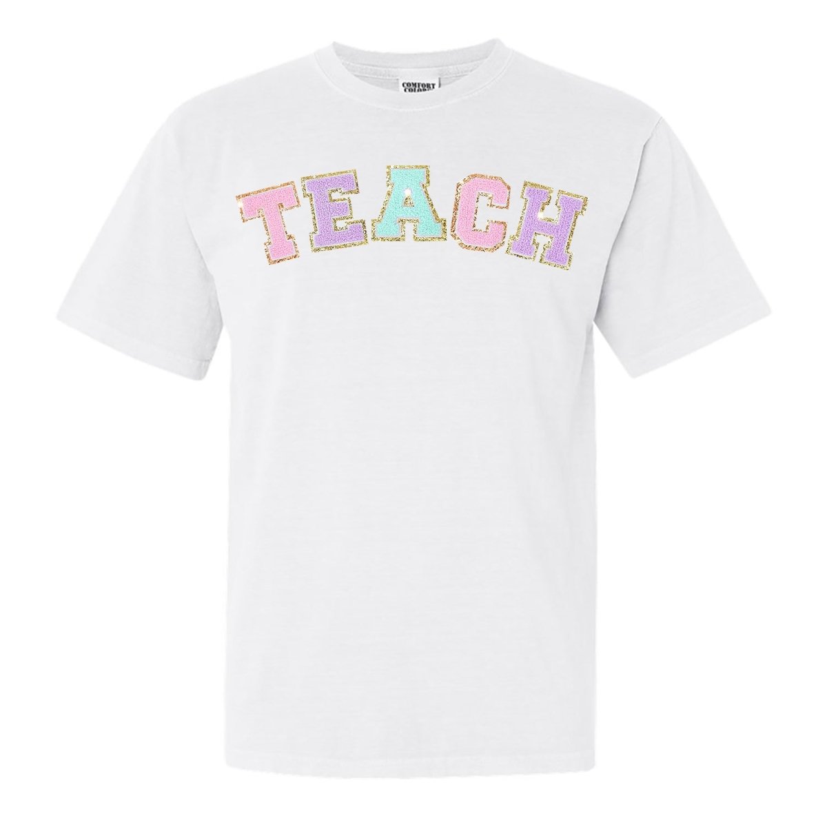 'Teach' Letter Patch T-Shirt from United Monograms