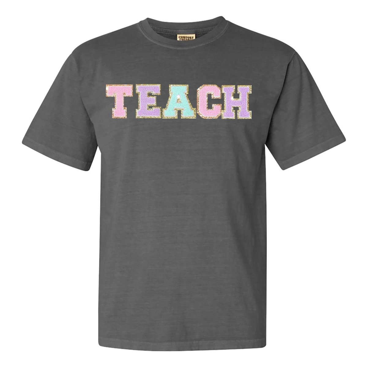 'Teach' Letter Patch T-Shirt from United Monograms