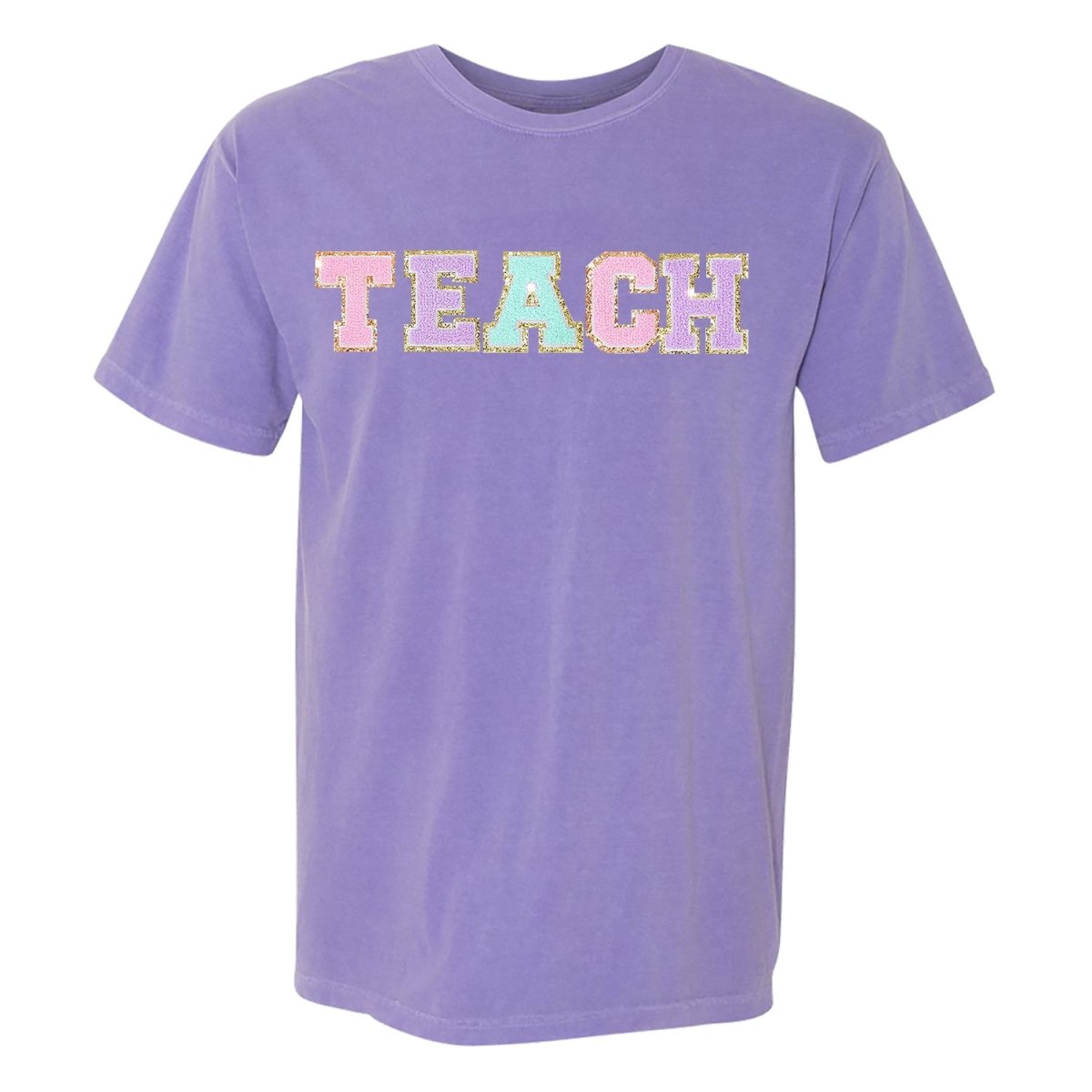 'Teach' Letter Patch T-Shirt from United Monograms