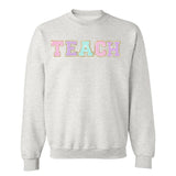 Teach Letter Patch Crewneck Sweatshirt from United Monograms