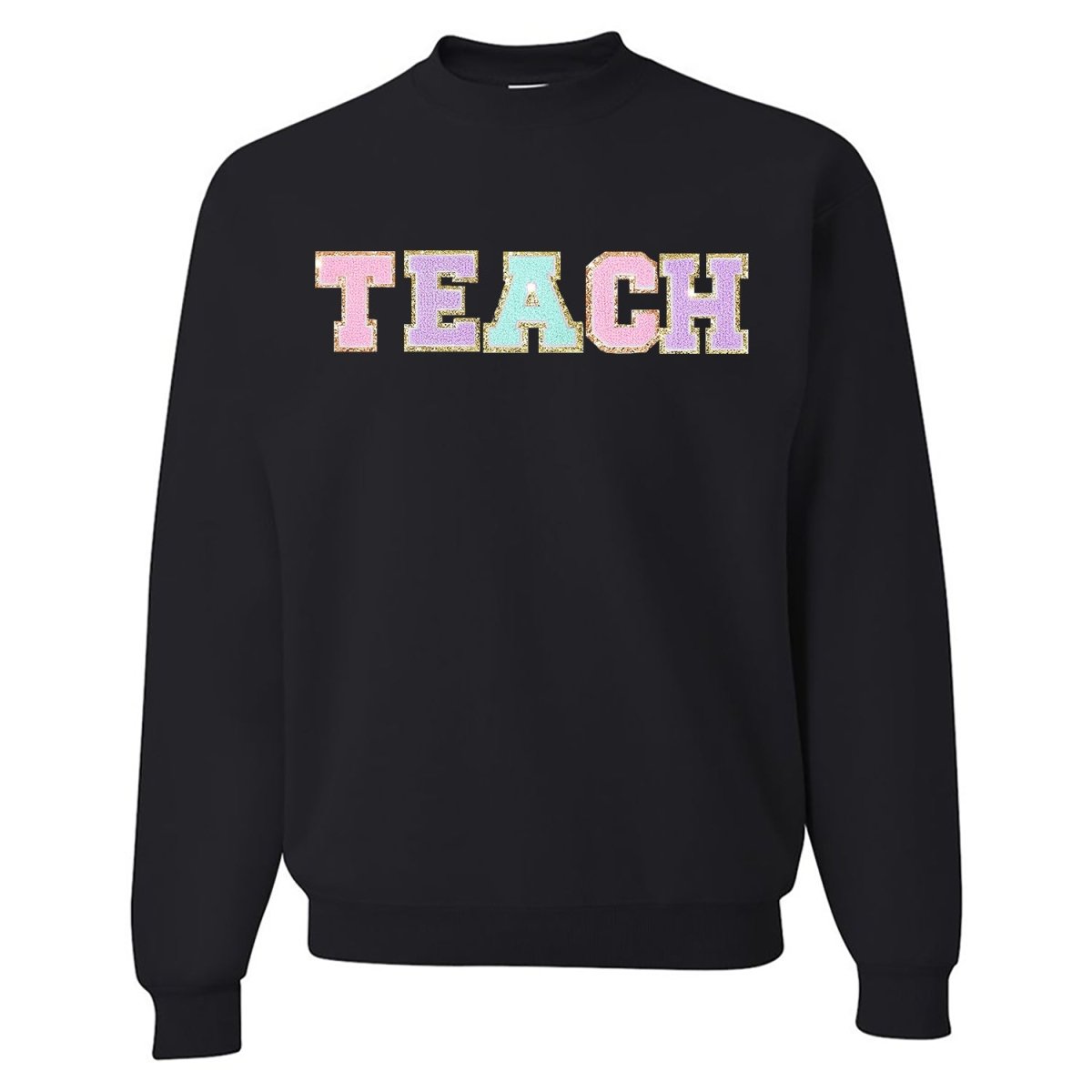 Teach Letter Patch Crewneck Sweatshirt from United Monograms