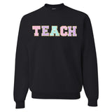 Teach Letter Patch Crewneck Sweatshirt from United Monograms