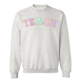 Teach Letter Patch Crewneck Sweatshirt from United Monograms