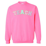Teach Letter Patch Crewneck Sweatshirt from United Monograms