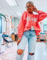 Teach Letter Patch Crewneck Sweatshirt from United Monograms