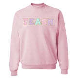 Teach Letter Patch Crewneck Sweatshirt from United Monograms