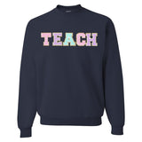 Teach Letter Patch Crewneck Sweatshirt from United Monograms