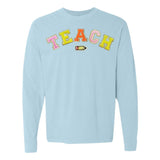 Teach Pencil Letter Patch Long Sleeve T-Shirt from United Monograms